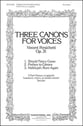 Three Canons for Voice SSA choral sheet music cover